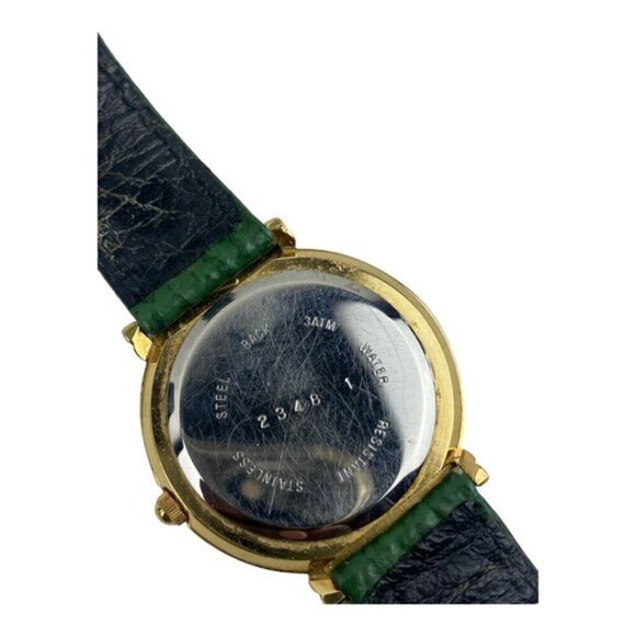 RODANIA Women's Vintage Stainless Steel Back Swiss Made Quartz Watch Green Strap - Picture 4 of 16